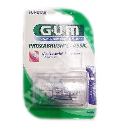 Rezerve Gum Proxabrush Classic 1.2, 8 bucati, Sunstar Gum